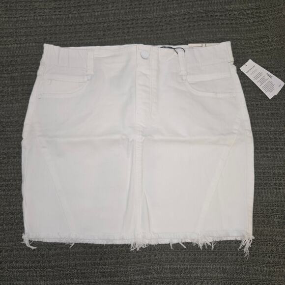 Liverpool Gia Glider skirt sz 6 petite Raw hem 80's vintage look mini skirt NWT - Picture 4 of 11